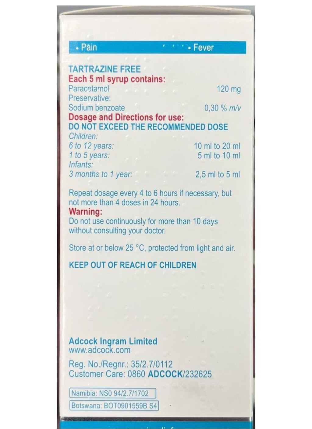 Panado Paediatiric Syrup 100ML