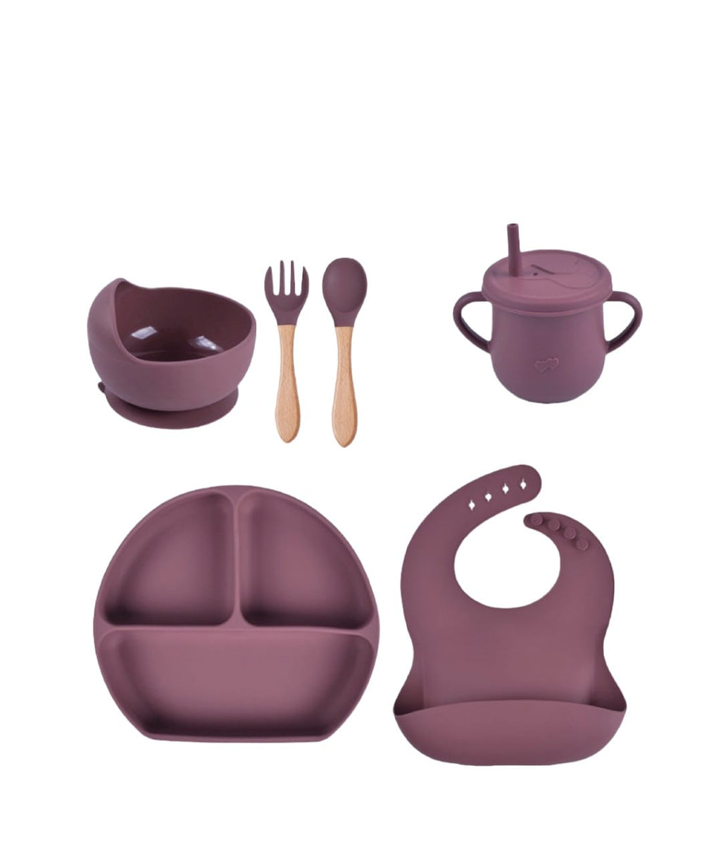 BPA Free Silicone Bowl, Bib & Sippy Cup 6 Piece