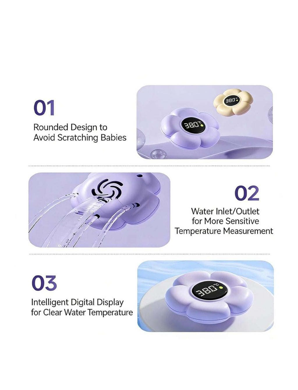 Bath Thermometer With LED Display