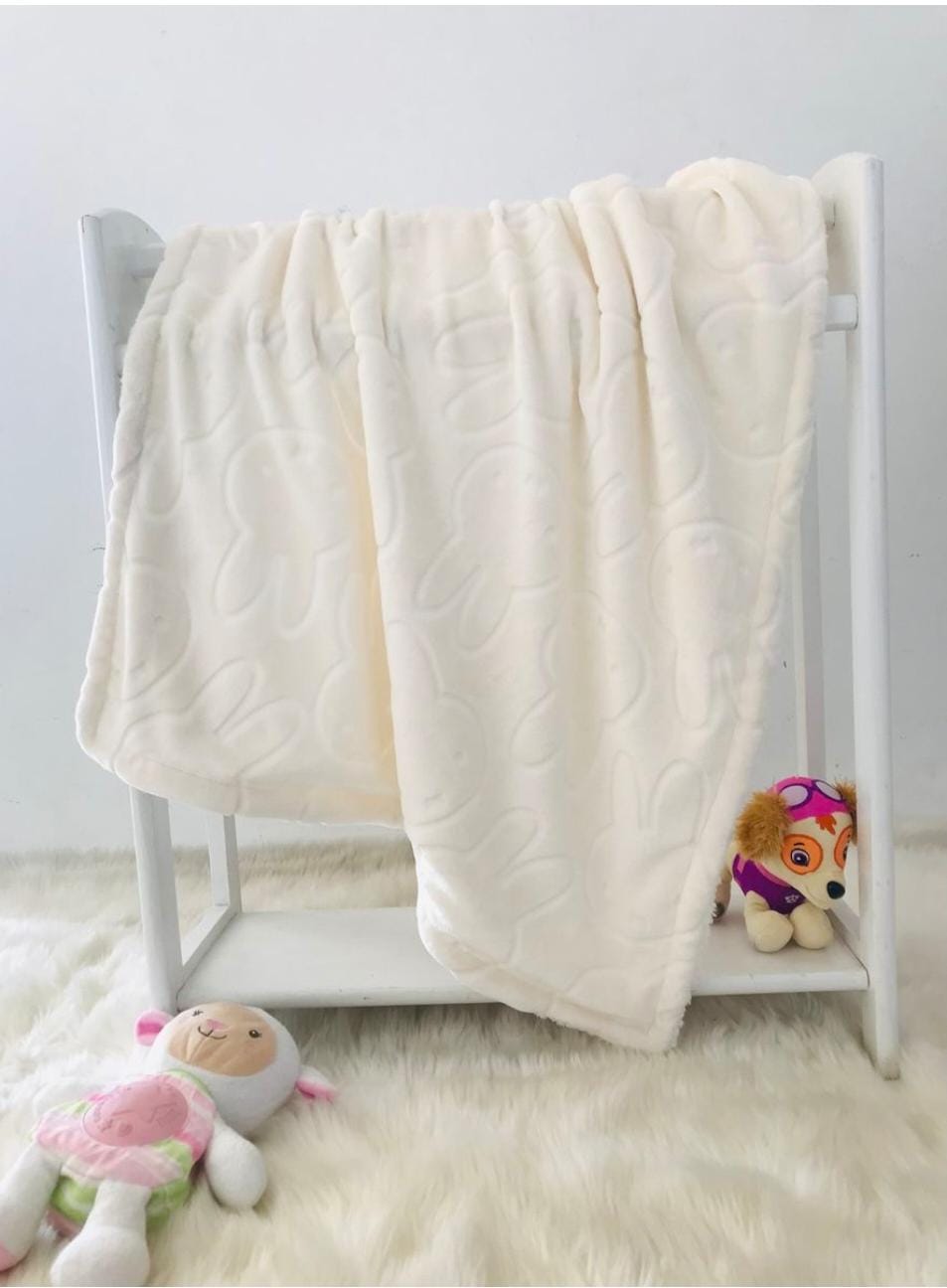 Sherpa and Flannel Embossed Baby Blanket