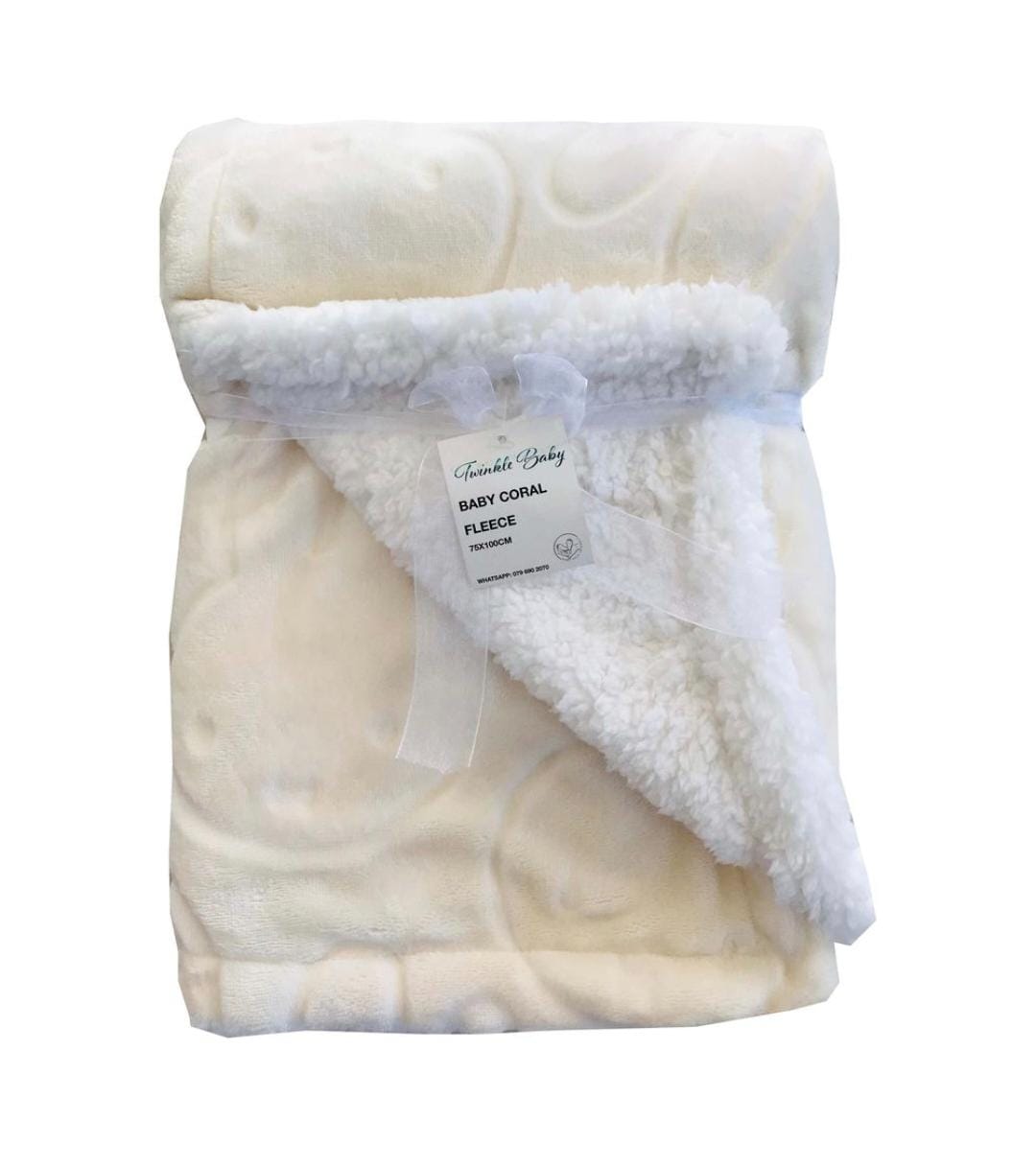 Sherpa and Flannel Embossed Baby Blanket